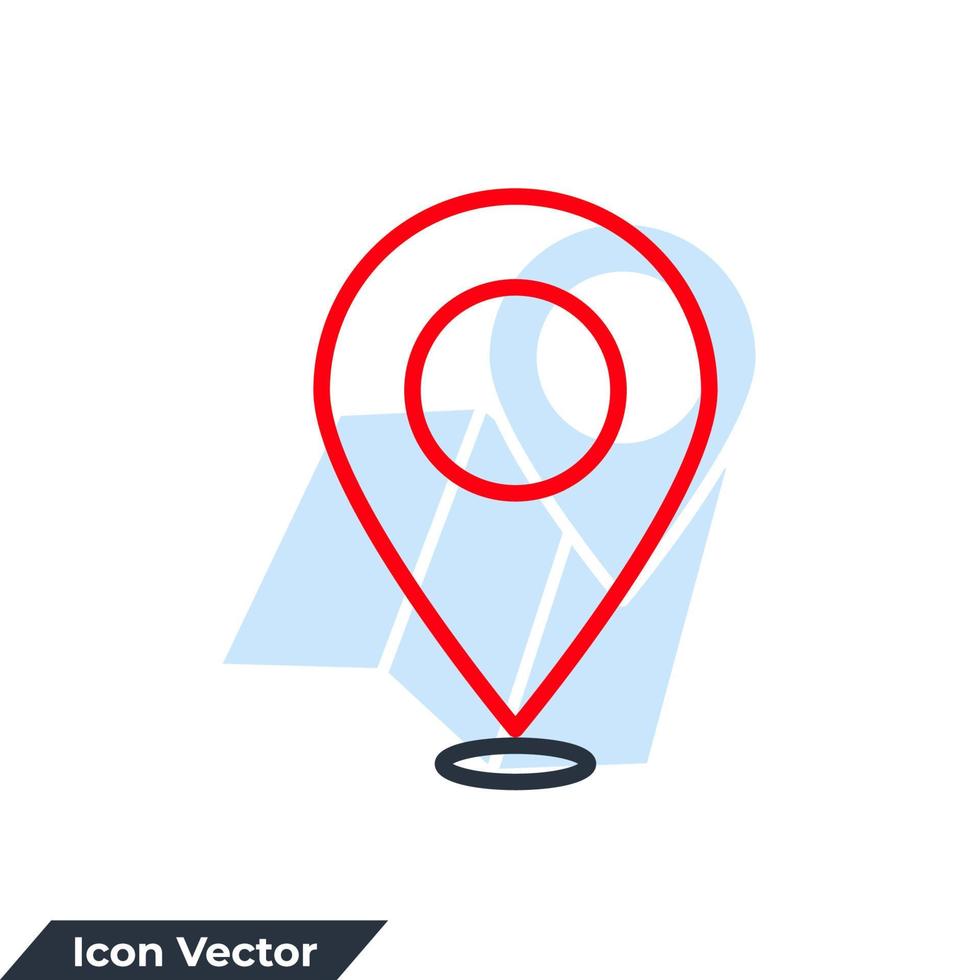 pinpoint ikon logotyp vektorillustration. stift, pekare symbol mall för grafik och webbdesign samling vektor