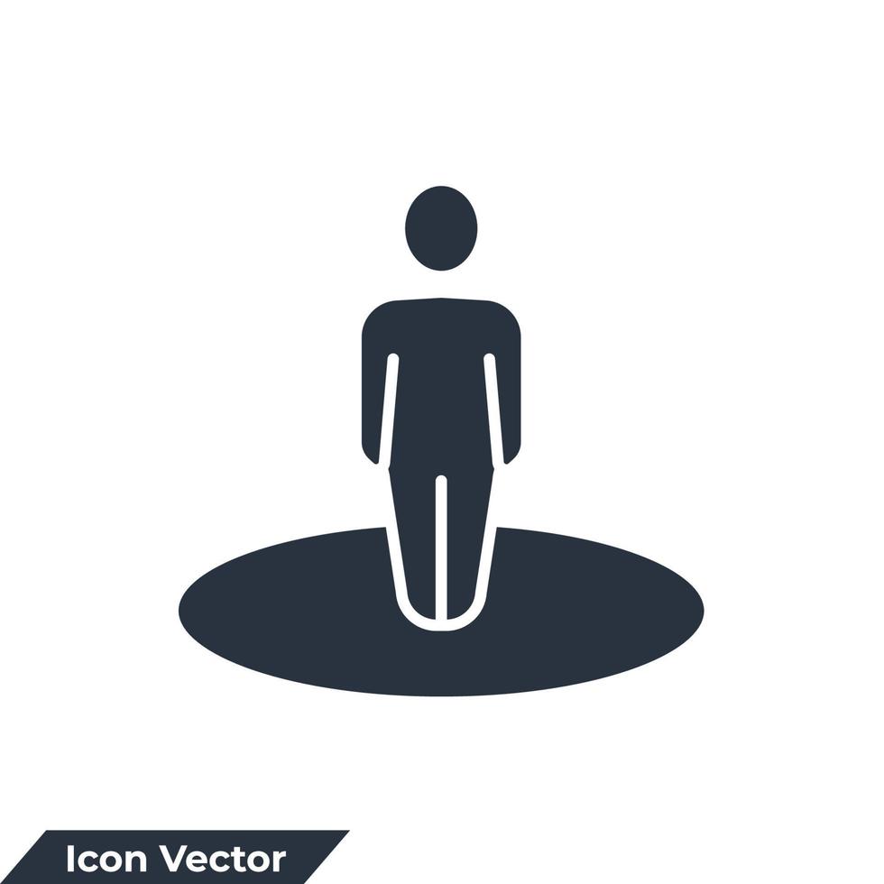 du är här ikon logotyp vektorillustration. destination symbol mall för grafik och webbdesign samling vektor