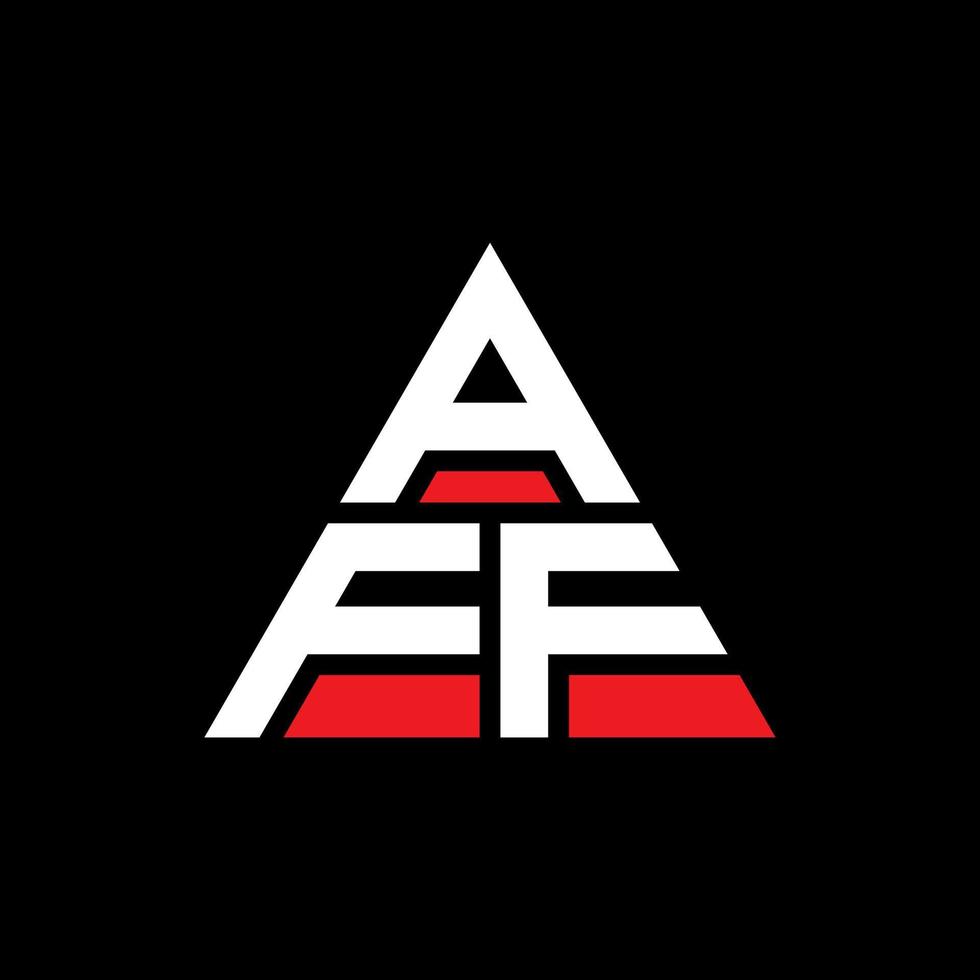 aff-Dreieck-Buchstaben-Logo-Design mit Dreiecksform. aff-Dreieck-Logo-Design-Monogramm. aff dreieck vektor logo vorlage mit roter farbe. aff dreieckiges Logo einfaches, elegantes und luxuriöses Logo.