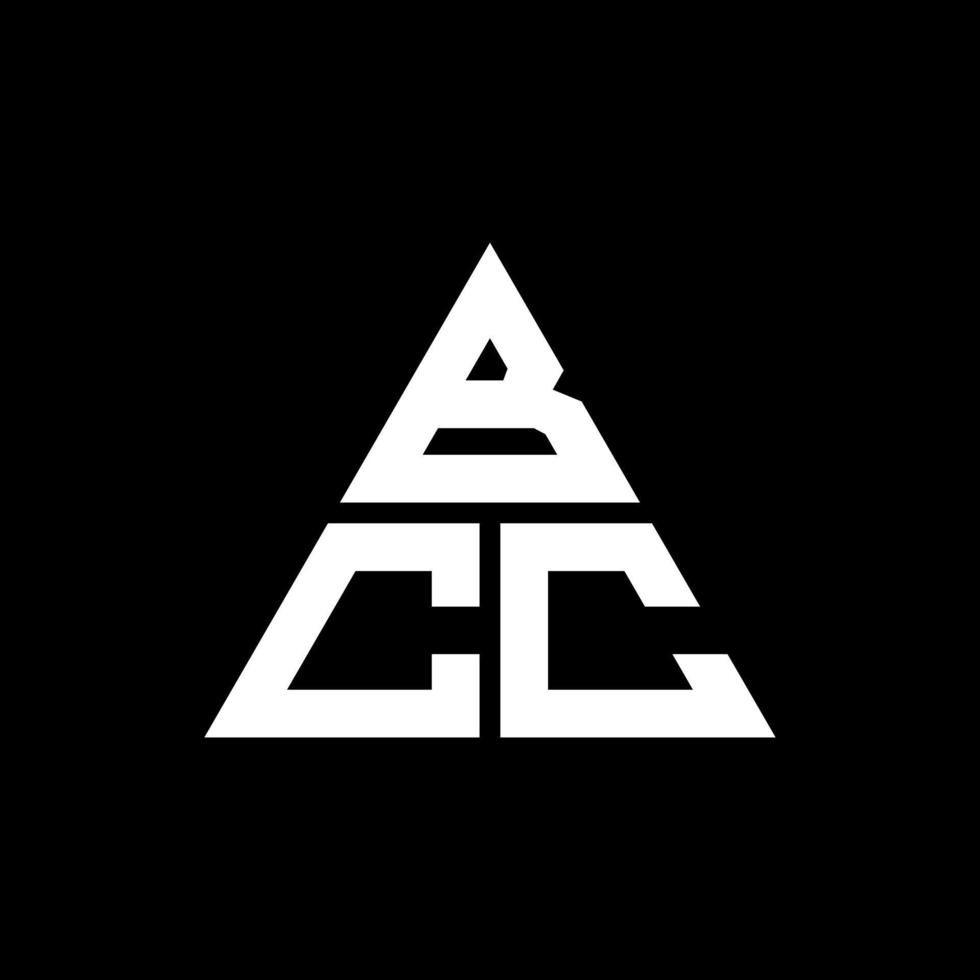 bcc-Dreieck-Buchstaben-Logo-Design mit Dreiecksform. bcc-Dreieck-Logo-Design-Monogramm. Bcc-Dreieck-Vektor-Logo-Vorlage mit roter Farbe. dreieckiges bcc-logo einfaches, elegantes und luxuriöses logo. vektor