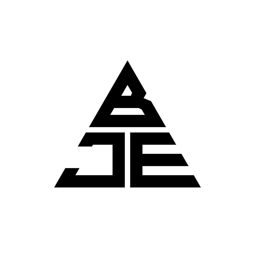 bje triangel bokstavslogotypdesign med triangelform. bje triangel logotyp design monogram. bje triangel vektor logotyp mall med röd färg. bje triangulär logotyp enkel, elegant och lyxig logotyp.