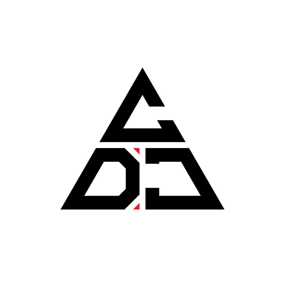 cdj-Dreieck-Buchstaben-Logo-Design mit Dreiecksform. cdj-Dreieck-Logo-Design-Monogramm. CDJ-Dreieck-Vektor-Logo-Vorlage mit roter Farbe. cdj dreieckiges Logo einfaches, elegantes und luxuriöses Logo. vektor