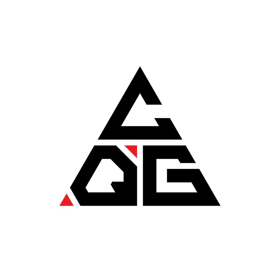 cqg-Dreieck-Buchstaben-Logo-Design mit Dreiecksform. Cqg-Dreieck-Logo-Design-Monogramm. CQG-Dreieck-Vektor-Logo-Vorlage mit roter Farbe. cqg dreieckiges Logo einfaches, elegantes und luxuriöses Logo. vektor
