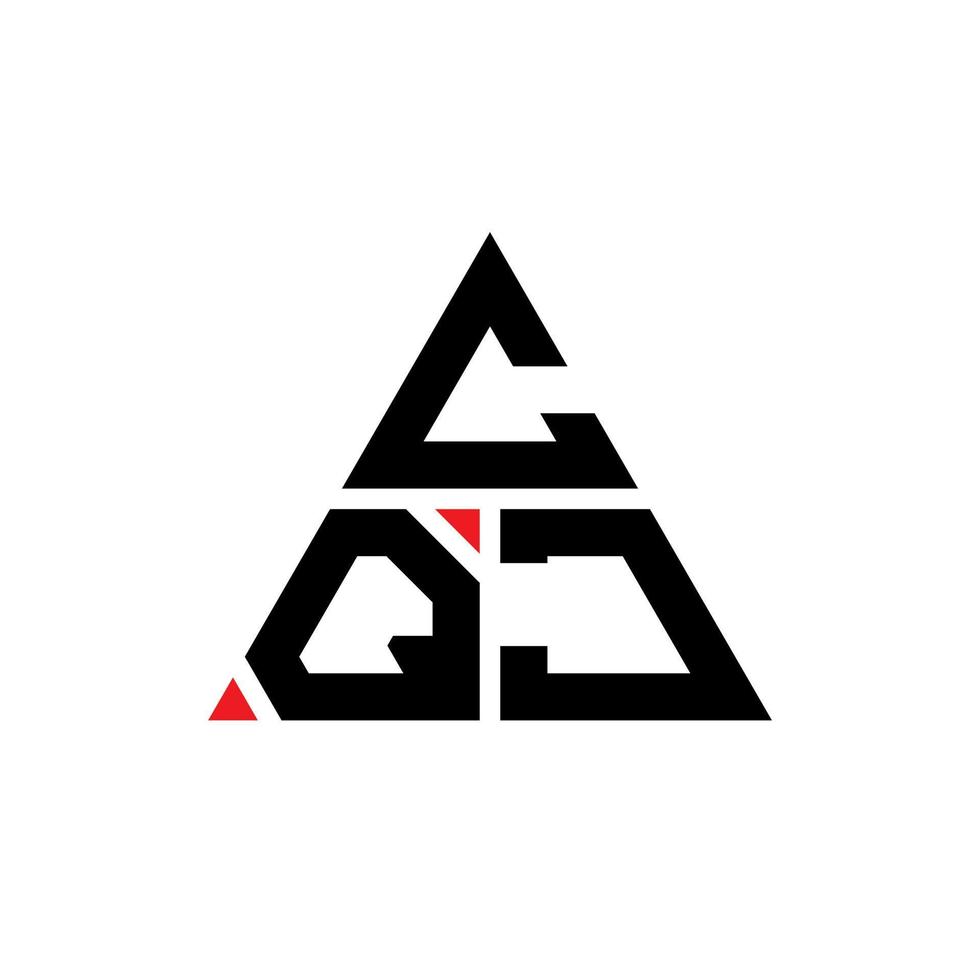 cqj Dreiecksbuchstaben-Logo-Design mit Dreiecksform. Cqj-Dreieck-Logo-Design-Monogramm. Cqj-Dreieck-Vektor-Logo-Vorlage mit roter Farbe. cqj dreieckiges Logo einfaches, elegantes und luxuriöses Logo. vektor