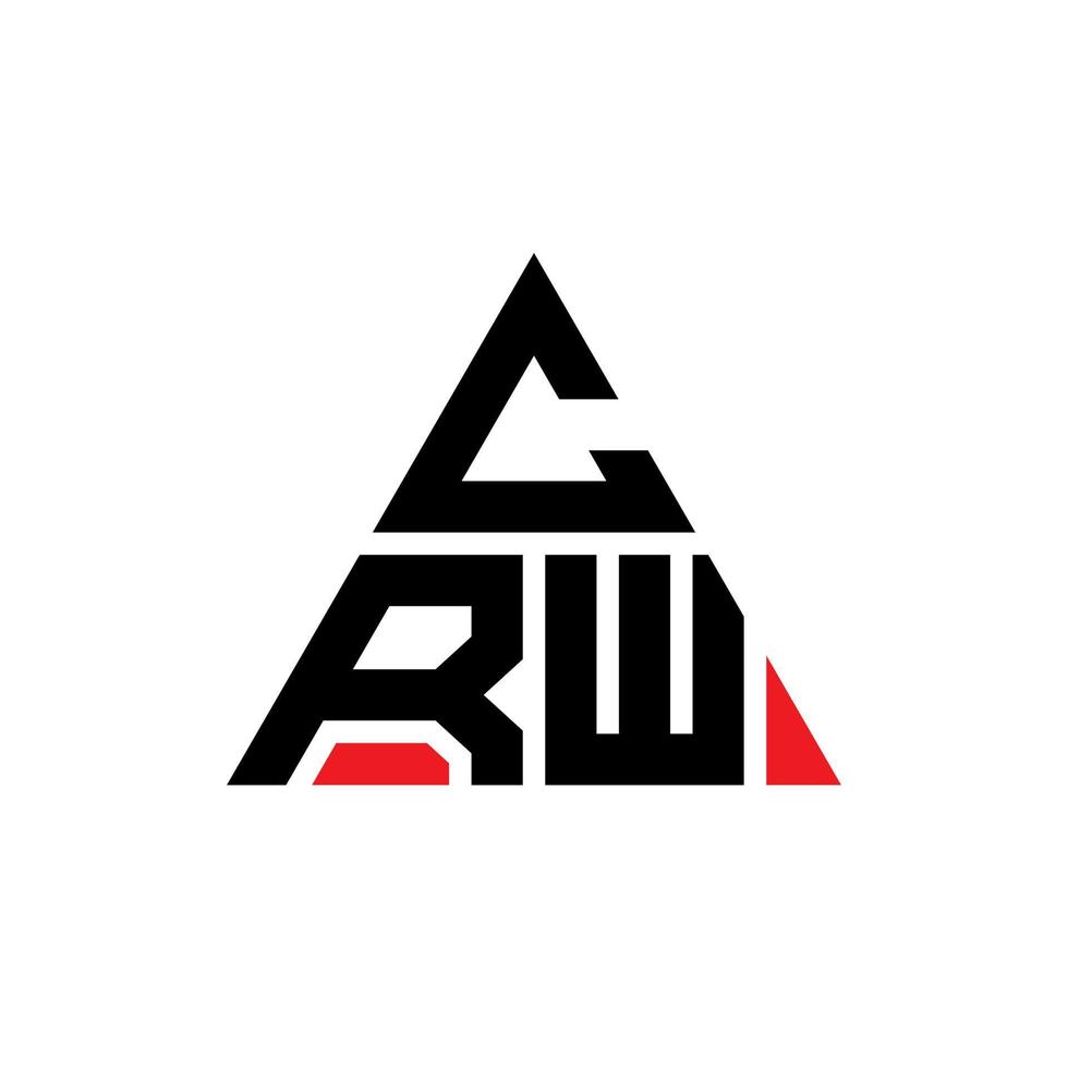 crw triangel bokstavslogotypdesign med triangelform. crw triangel logotyp design monogram. crw triangel vektor logotyp mall med röd färg. crw triangulär logotyp enkel, elegant och lyxig logotyp.