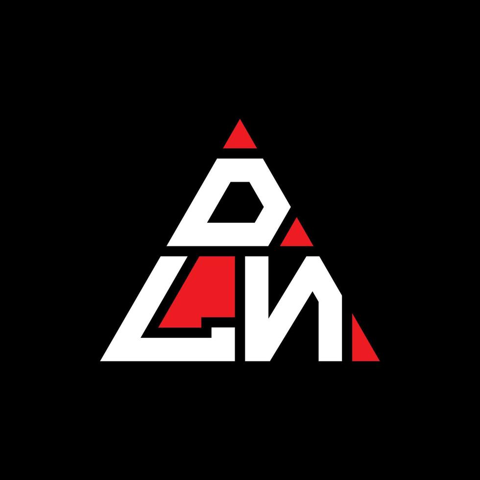 dln-Dreieck-Buchstaben-Logo-Design mit Dreiecksform. DLN-Dreieck-Logo-Design-Monogramm. dln-Dreieck-Vektor-Logo-Vorlage mit roter Farbe. dln dreieckiges Logo einfaches, elegantes und luxuriöses Logo. vektor