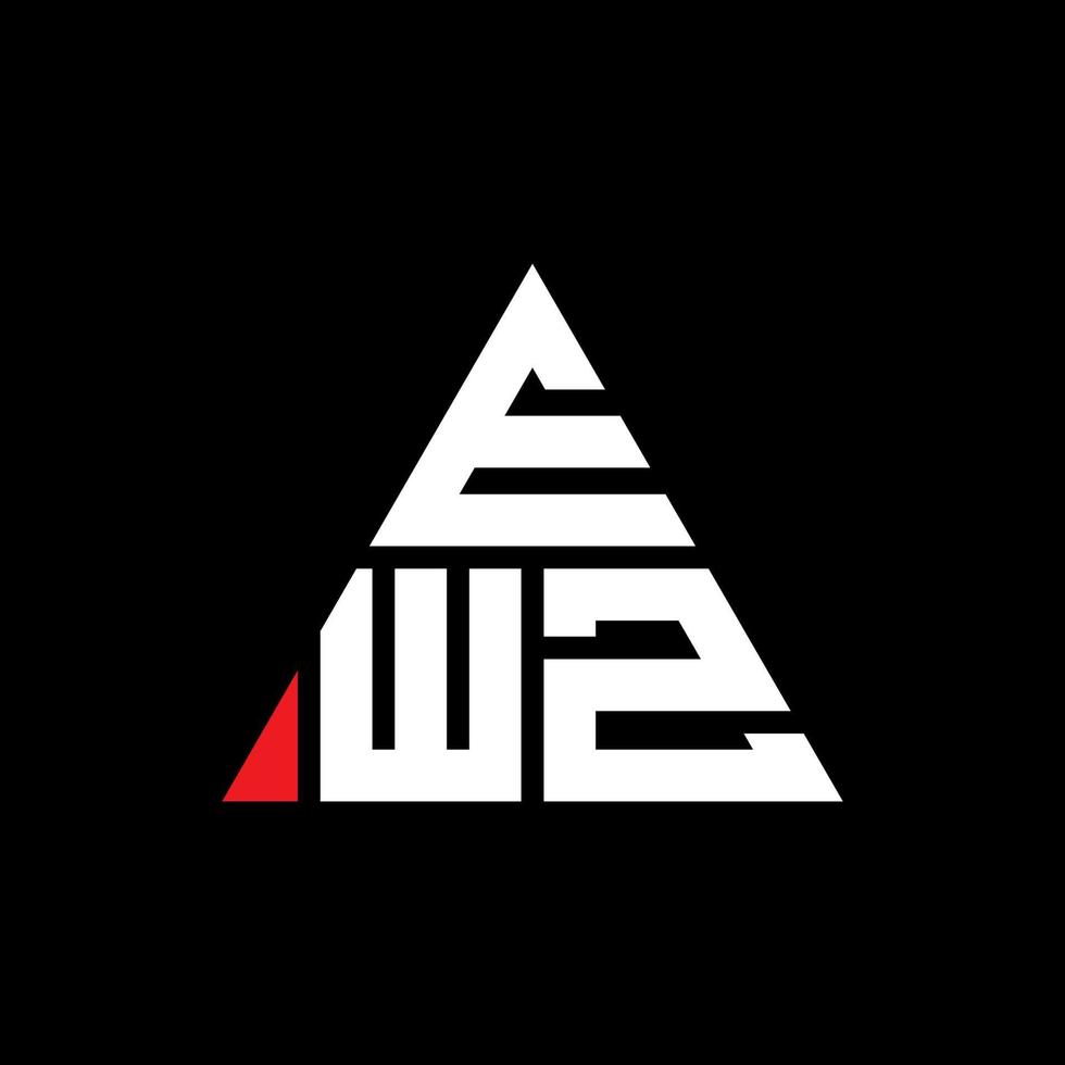 ewz triangel bokstavslogotypdesign med triangelform. ewz triangel logotyp design monogram. ewz triangel vektor logotyp mall med röd färg. ewz triangulär logotyp enkel, elegant och lyxig logotyp.