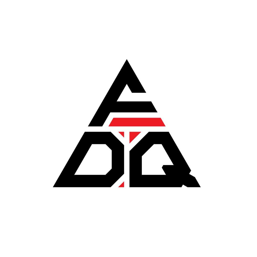 fdq-Dreieck-Buchstaben-Logo-Design mit Dreiecksform. fdq-Dreieck-Logo-Design-Monogramm. fdq-Dreieck-Vektor-Logo-Vorlage mit roter Farbe. fdq dreieckiges Logo einfaches, elegantes und luxuriöses Logo. vektor
