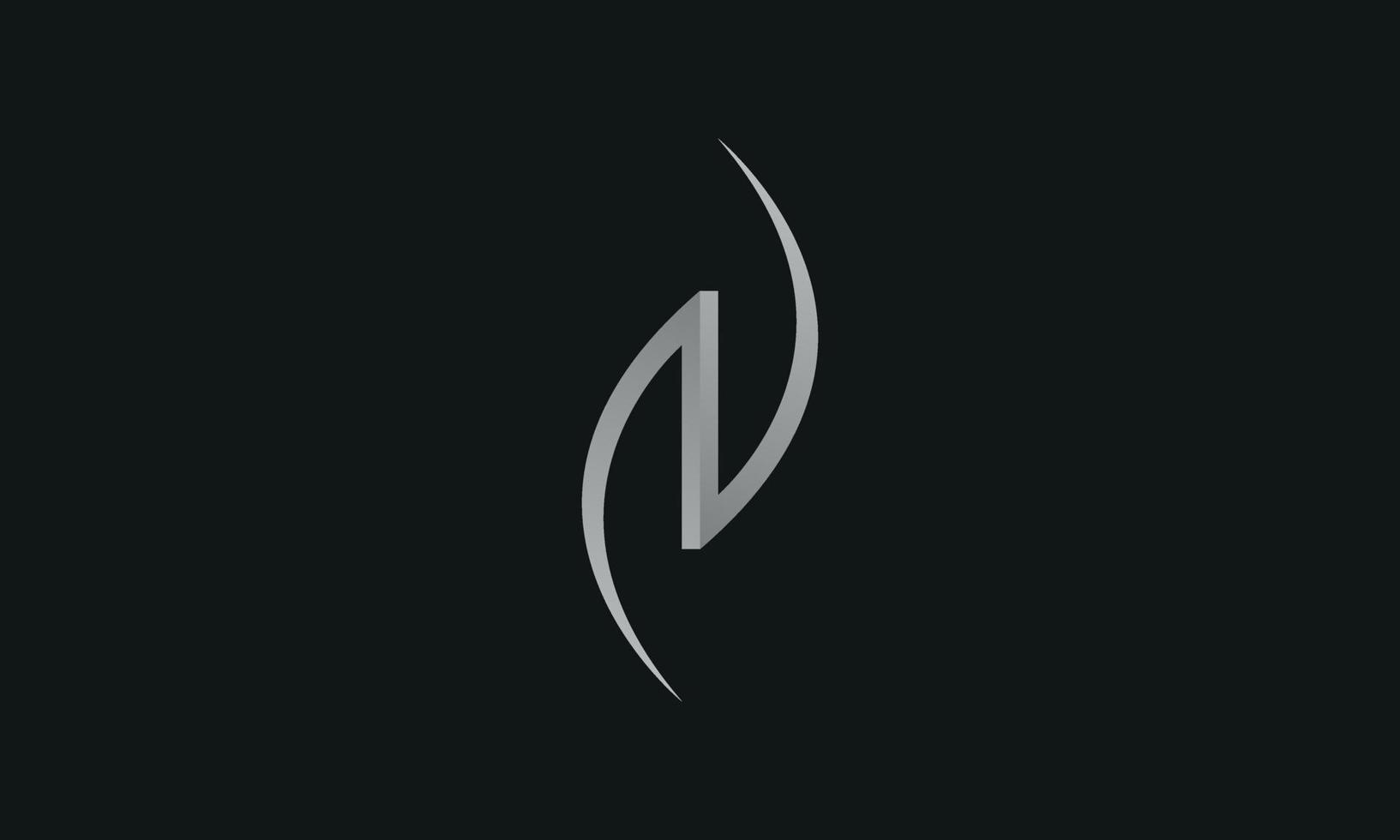 Buchstabe n-Logo. n-Logo-Icon-Design-Vektor-Illustration kostenloser Vektor