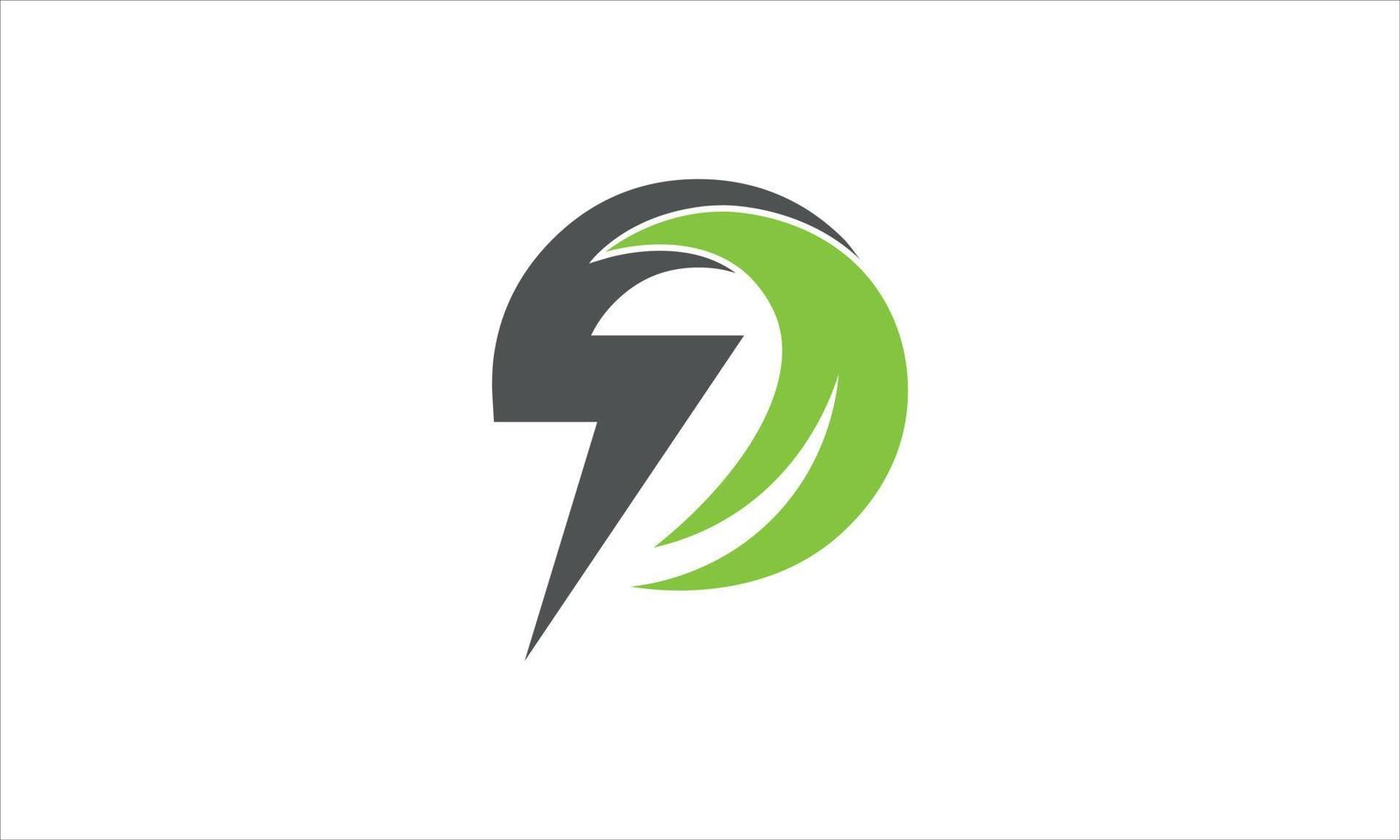 Elektrischer Donner grünes Logo kostenlose Vektordatei vektor