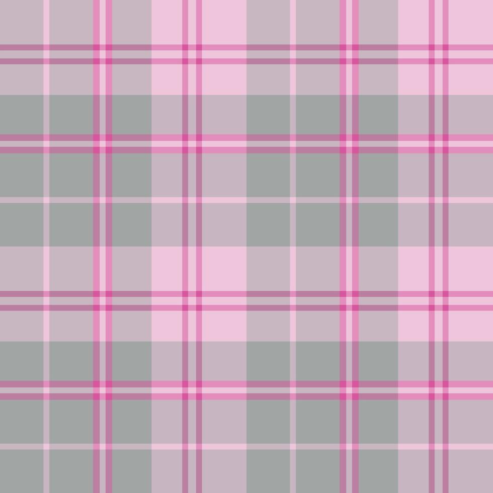Nahtloses Muster in erstaunlich kreativem Licht und leuchtend rosa und grauen Farben für Plaid, Stoff, Textil, Kleidung, Tischdecken und andere Dinge. Vektorbild. vektor