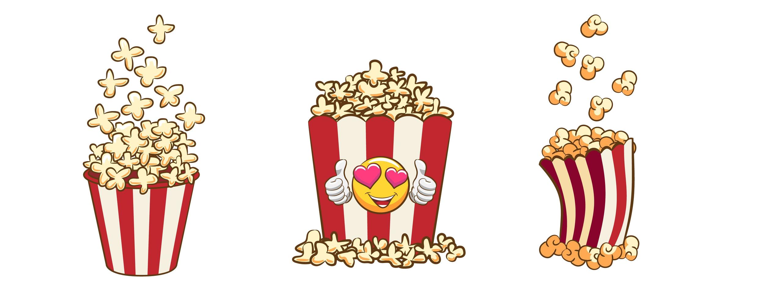 popcorn hinkuppsättning vektor