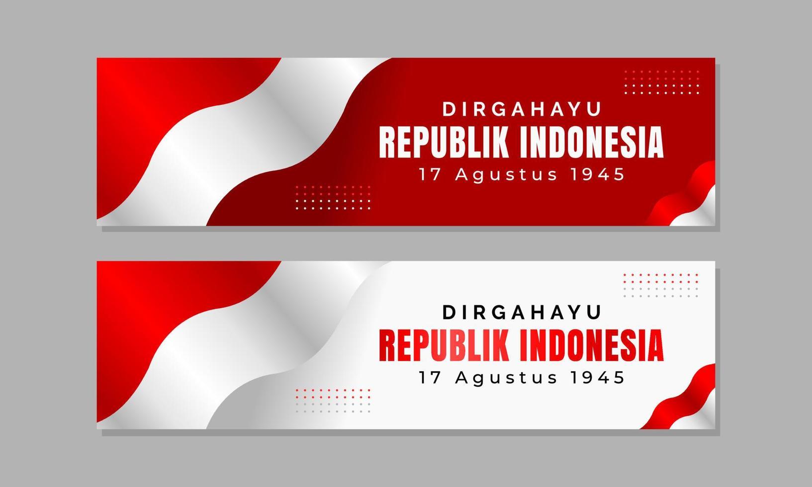 banner hintergrund indonesien unabhängigkeitstag vektor