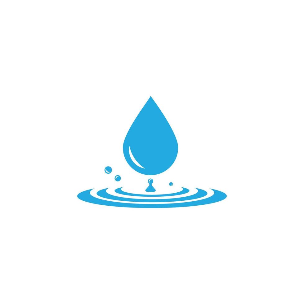 Wassertropfen-Logo-Vektor-Illustration-Design-Vorlage vektor