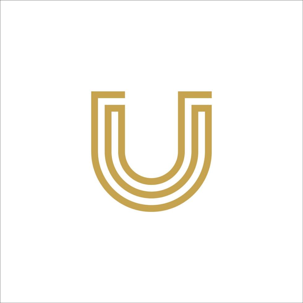 u-Linie Logo-Design-Vektor-Illustration isolierter Hintergrund vektor