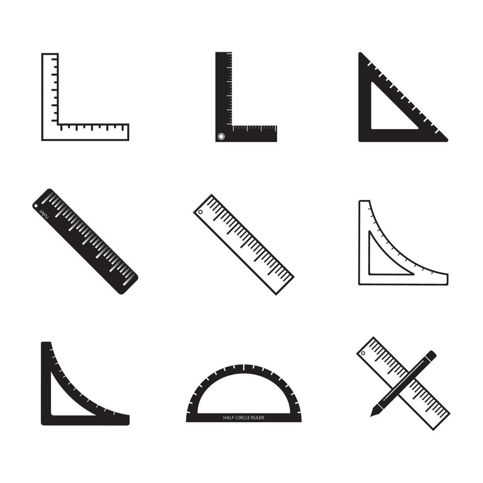 Lineal Symbol Vektor Illustration Designvorlage