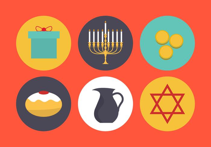 Vektor symboler av Hanukkah