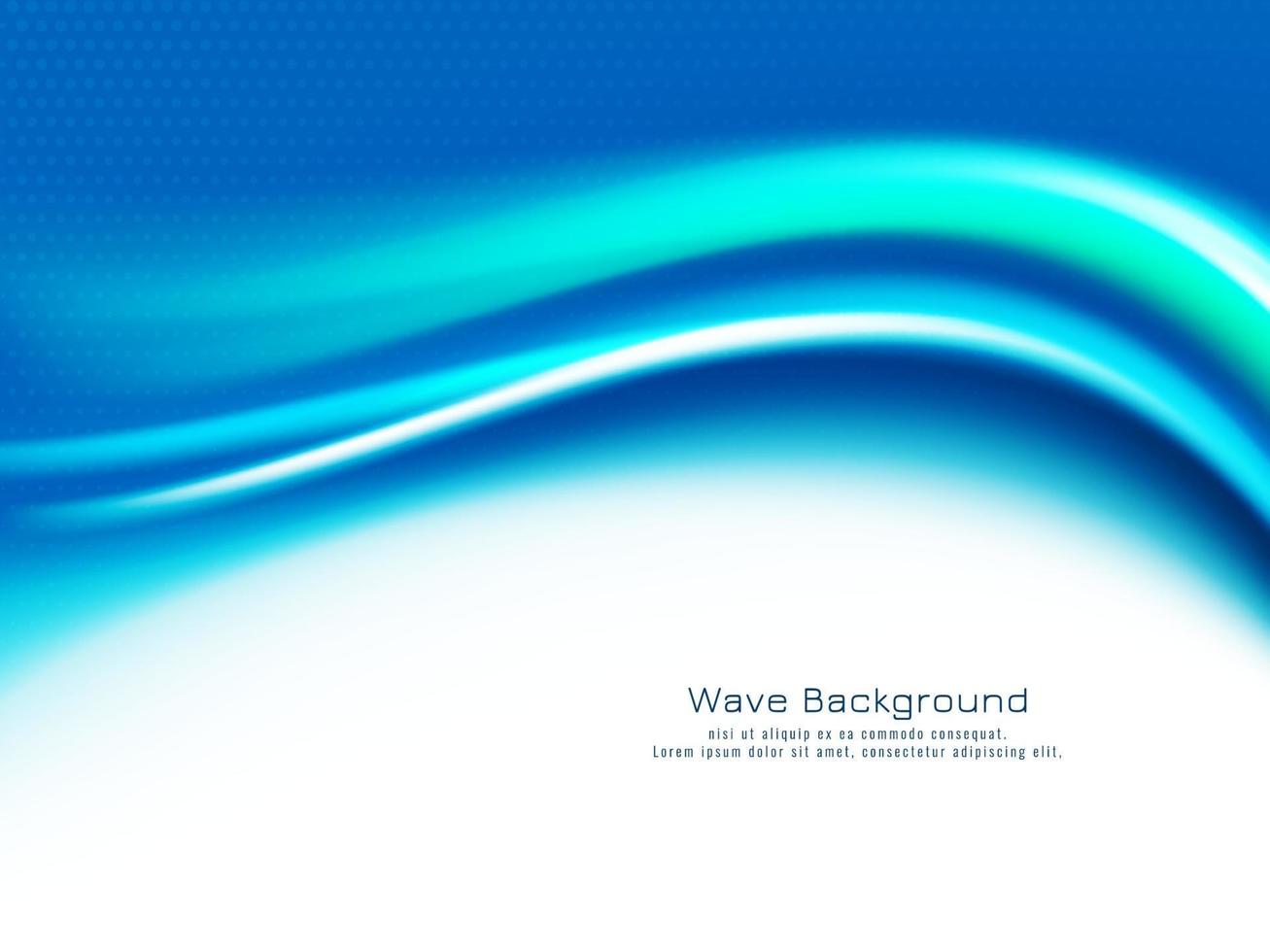 abstrakt blå våg design modern bakgrund vektor