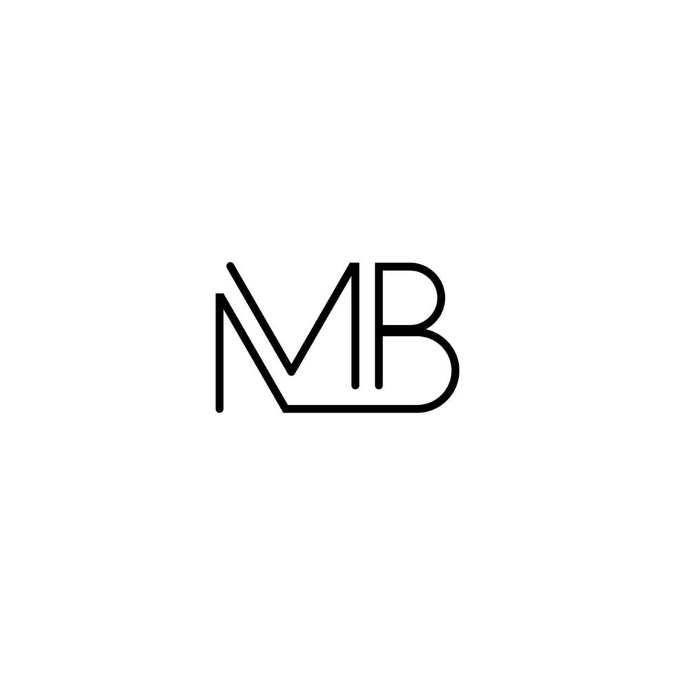 logotyp initial mb vektor illustration isolerade bakgrund