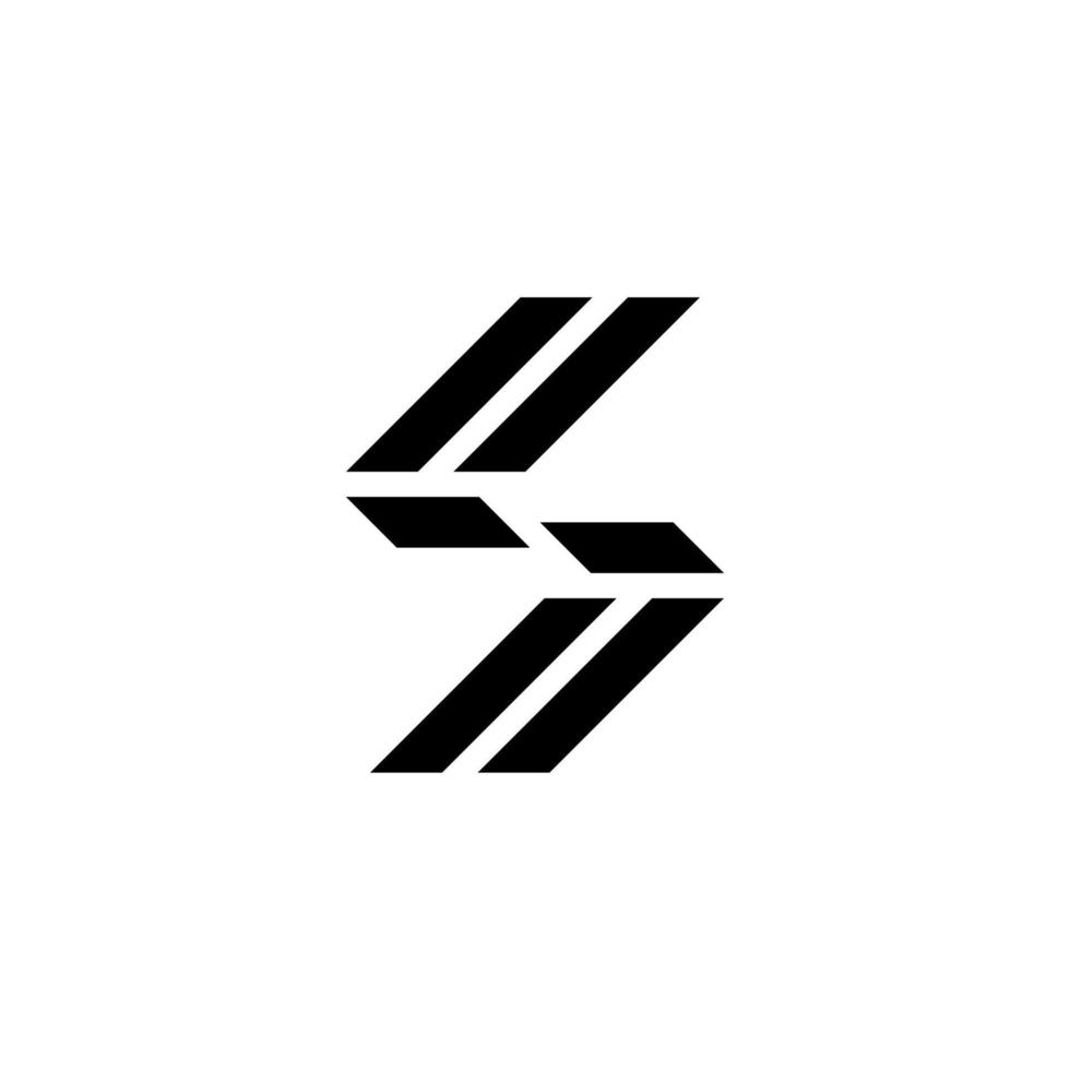 linie anfangsbuchstabe s logo vektorillustration isolierter hintergrund vektor