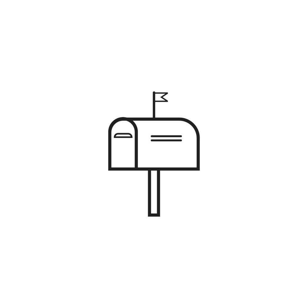 brevlåda ikon vektor illustration formgivningsmall