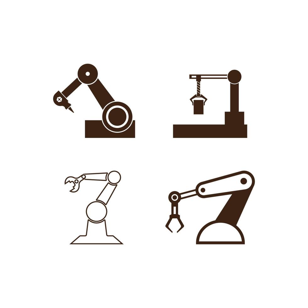 Designvorlage für Robotersymbolvektorillustration vektor