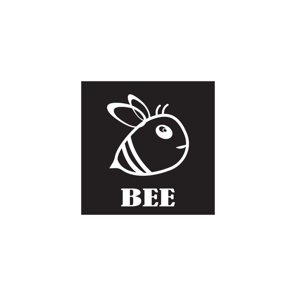 Biene-Logo-Vektor-Illustration-Design-Vorlage vektor