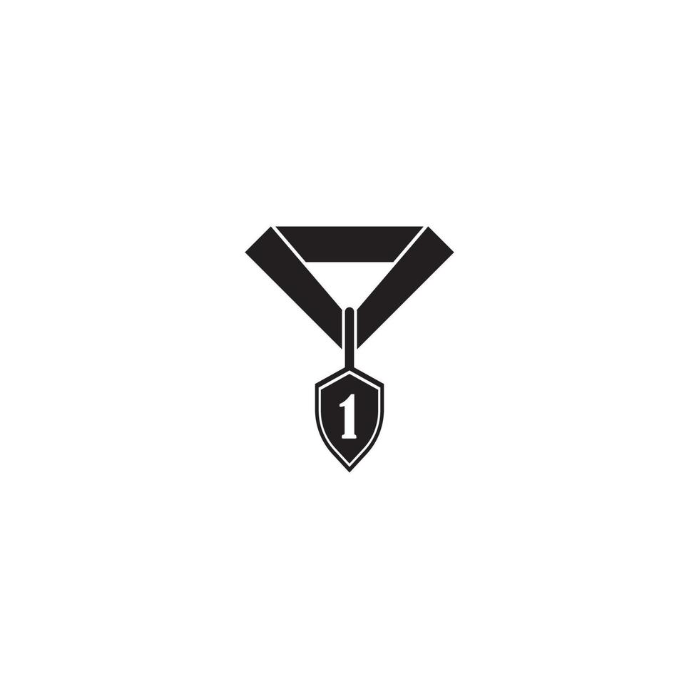 Medaillen Symbol Vektor Illustration Template Design.