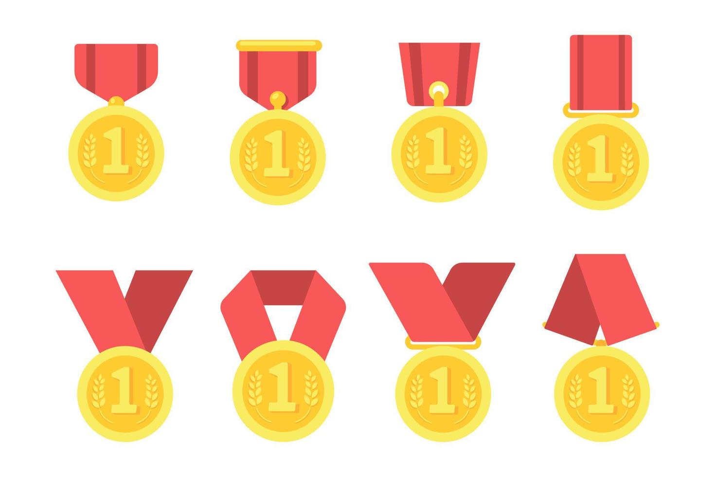 Medaillen werden an die Gewinner der Sportveranstaltungen verliehen. vektor