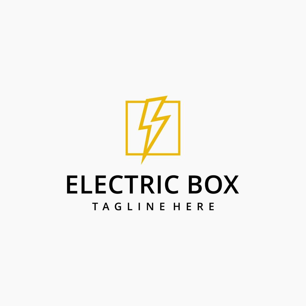 Elektrobox Logo Design Vektor Illustration isolierter Hintergrund