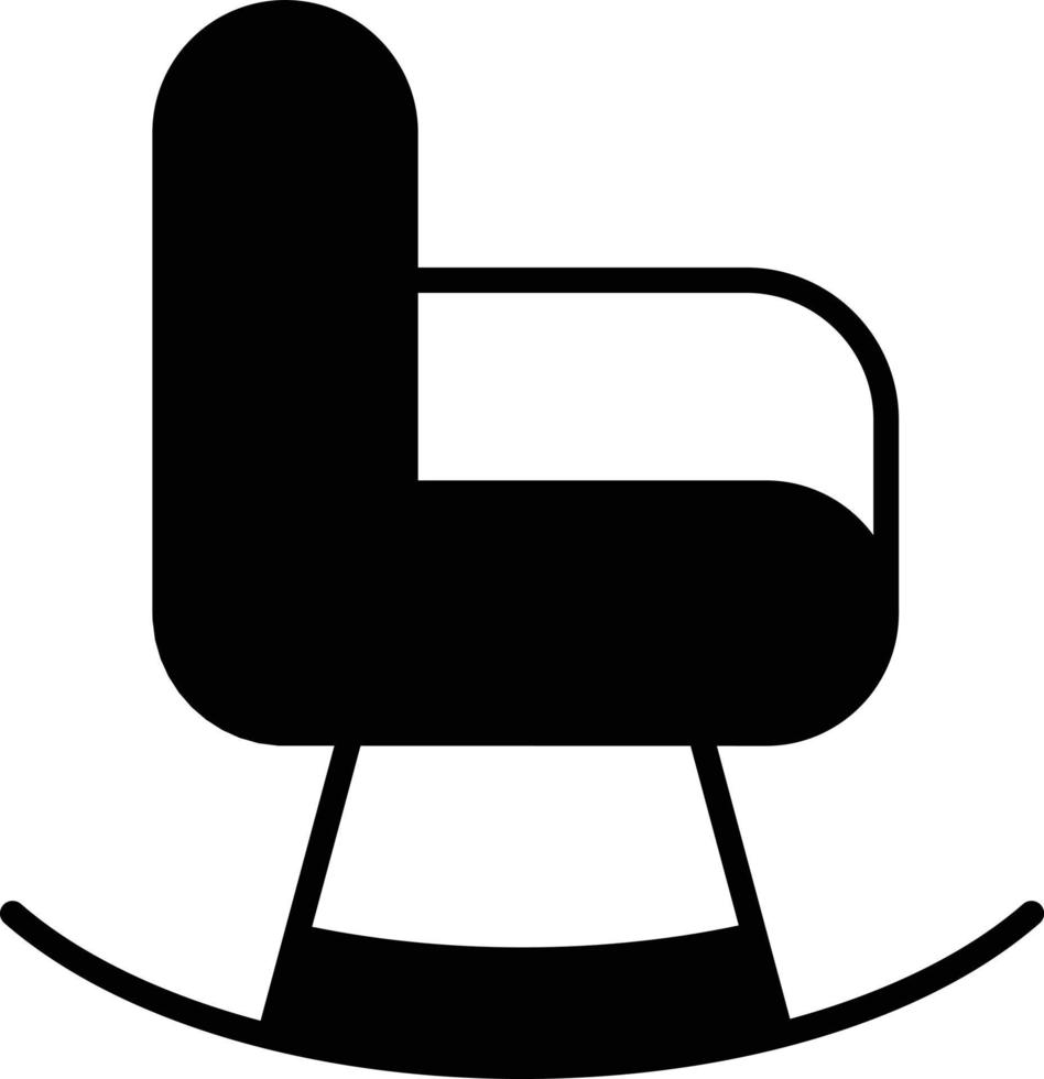 Schaukelstuhl-Glyphe-Symbol vektor