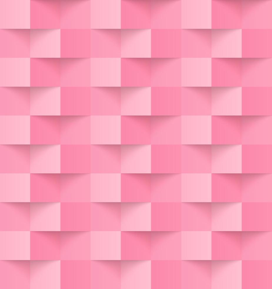 rosafarbenes, nahtloses, modernes abstraktes geometrisches Muster, 3D-Papierkunststil, der zerknittert aussieht vektor