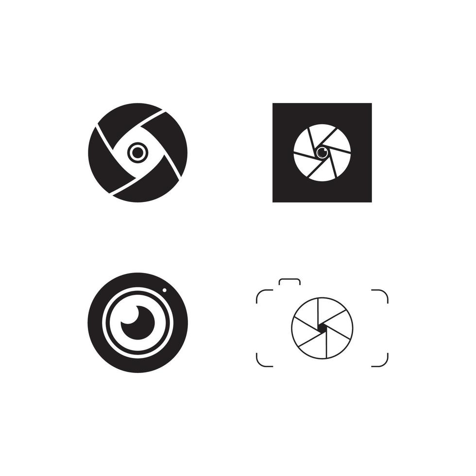 kameralins ikon vektor illustration formgivningsmall
