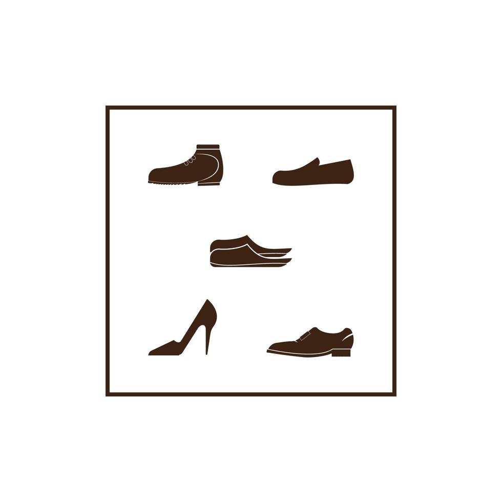 Schuhe-Symbol-Vektor-Illustration-Design-Vorlage vektor