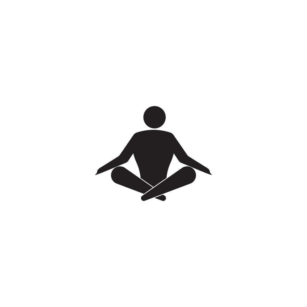 yoga ikon vektor illustration formgivningsmall