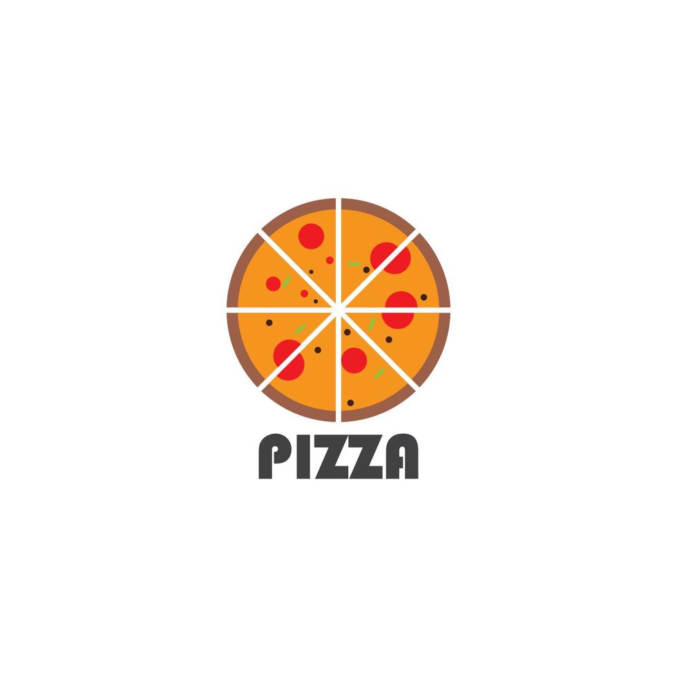 Pizza-Symbol Feuerlöscher-Symbol Vektorillustration Logo-Design vektor