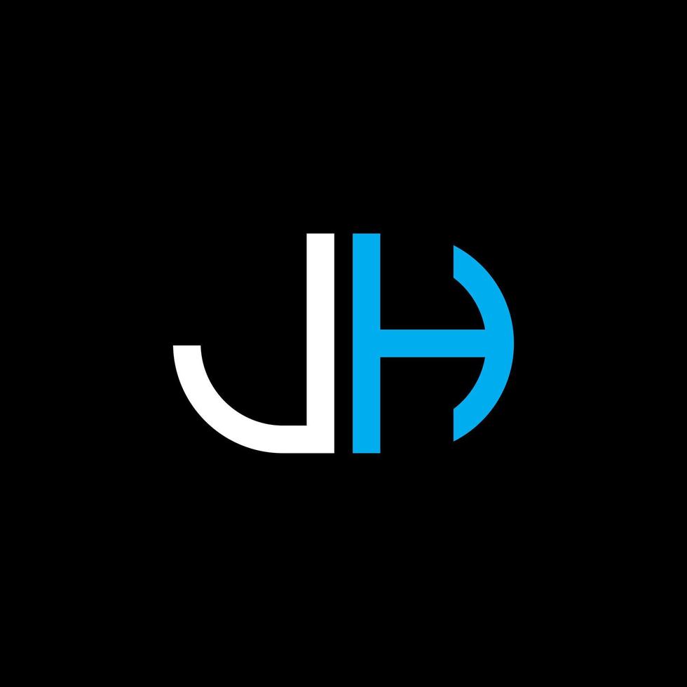 jh letter logotyp kreativ design med vektorgrafik vektor
