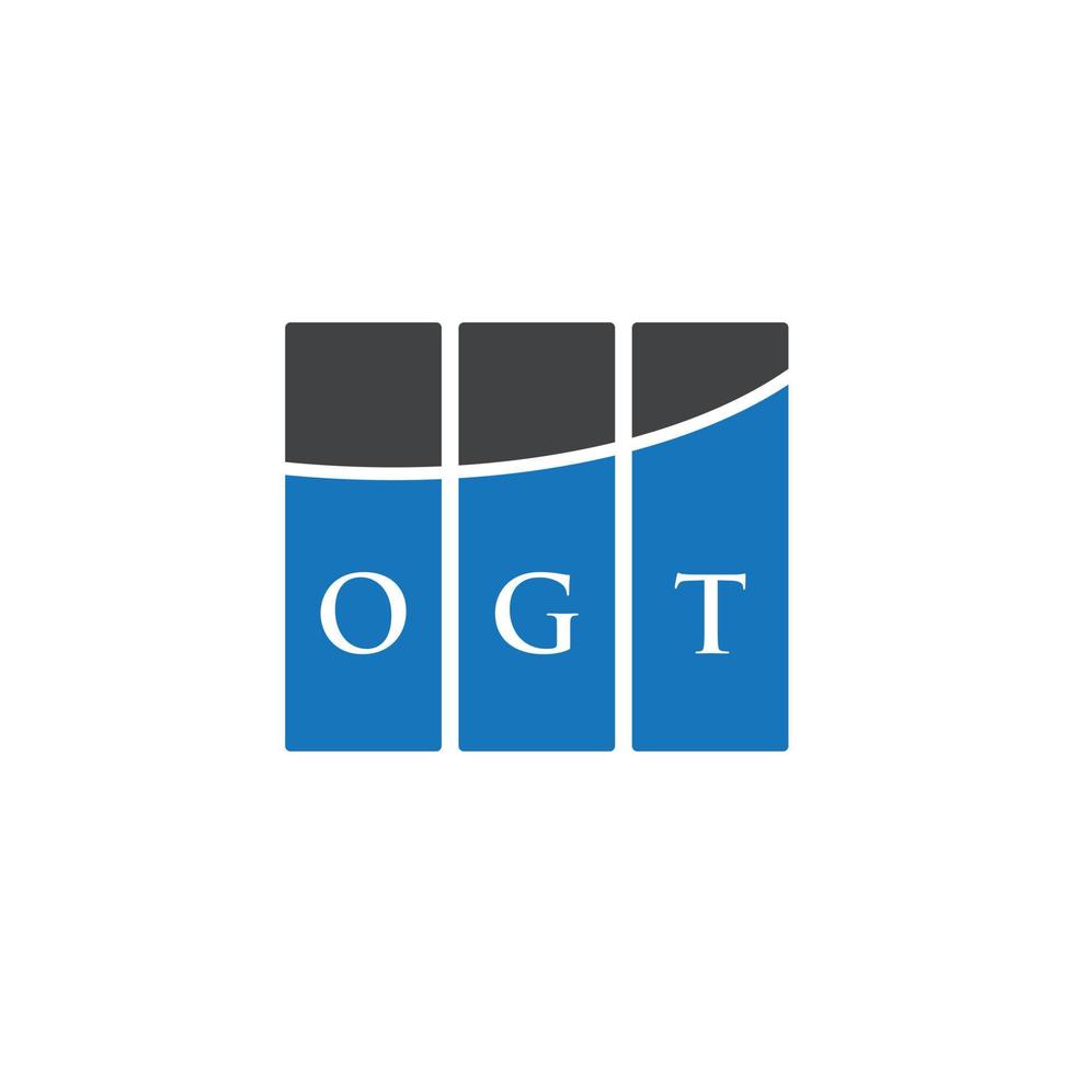 ogt brev design.ogt brev logotyp design på vit bakgrund. ogt kreativa initialer brev logotyp koncept. ogt brev design.ogt brev logotyp design på vit bakgrund. o vektor