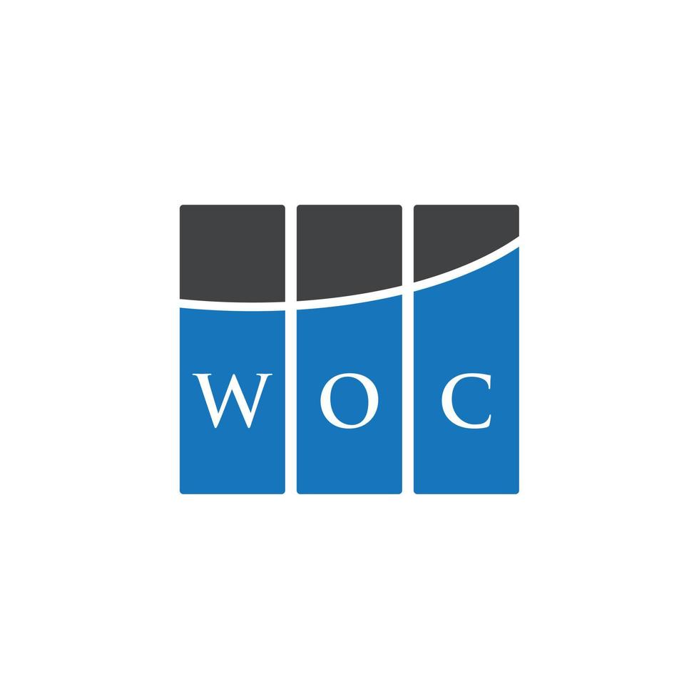 woc brev logotyp design på vit bakgrund. woc kreativa initialer brev logotyp koncept. woc bokstavsdesign. vektor