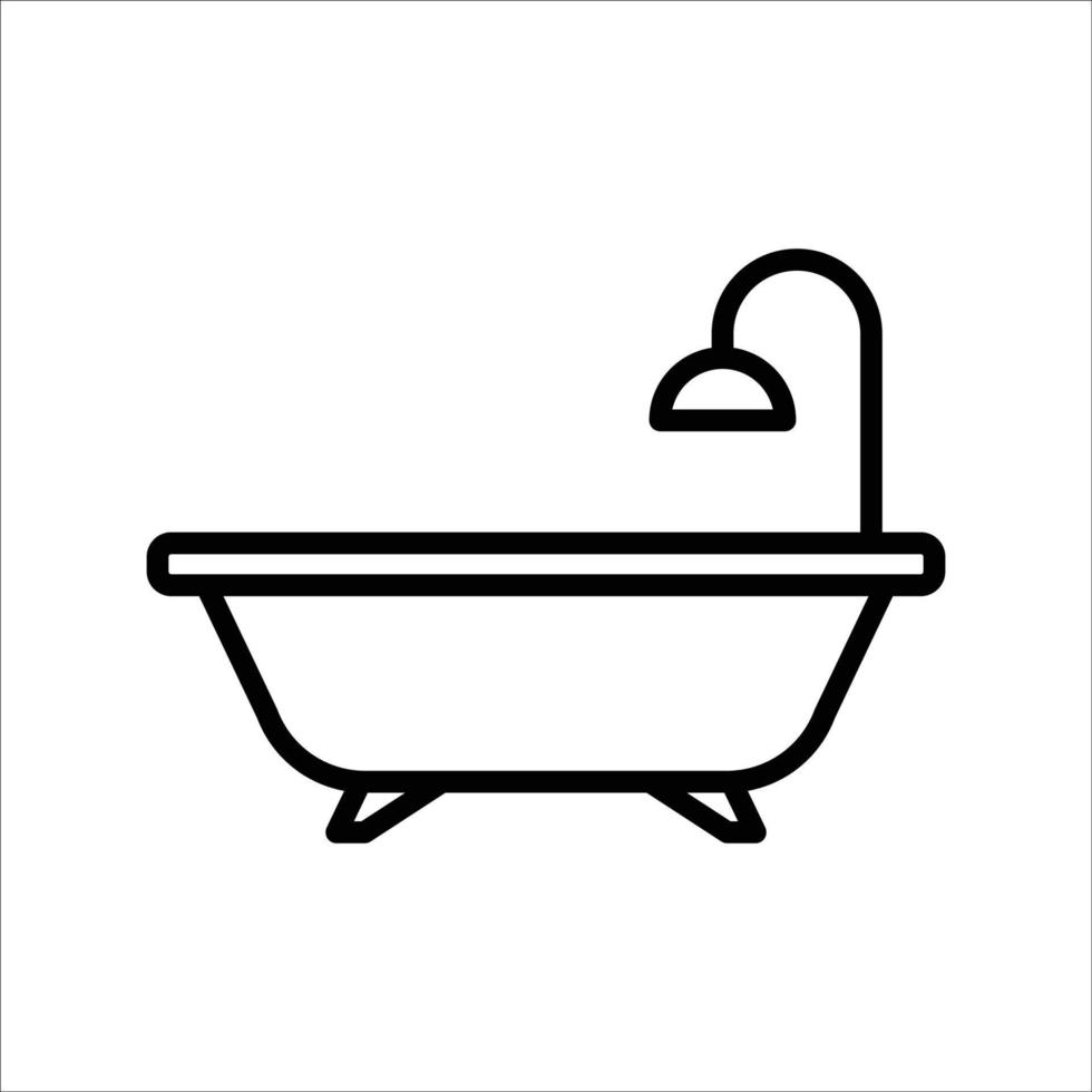 Badewanne Symbol Vektor Designvorlage einfach und sauber