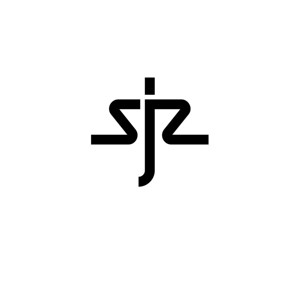 Initialen sjs-Logo-Designs vektor