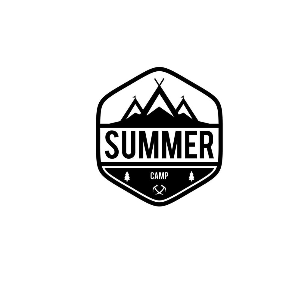 Sommercamp-Logo-Designs vektor