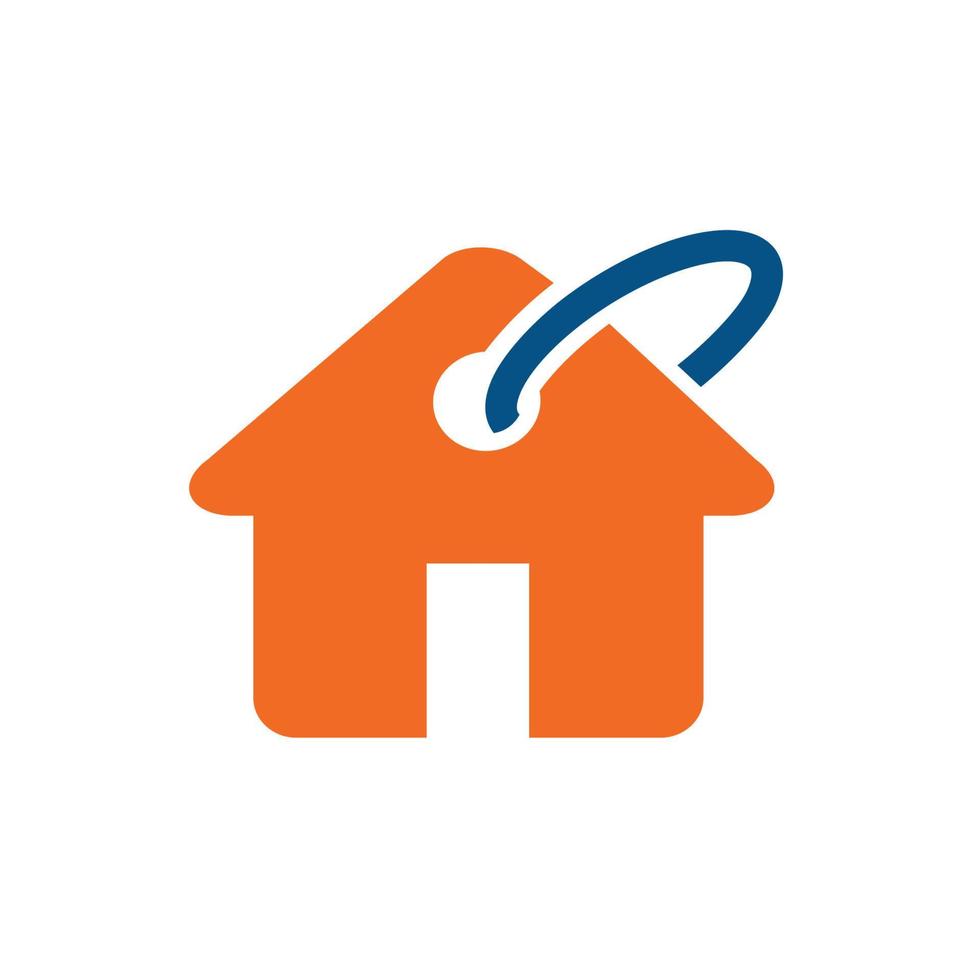 Haus kaufen, verkaufen oder mieten Logo. Saubere und einfache Logo-Vorlage, geeignet für Immobilien, Hausmieten, Hypotheken, Makler usw., verfügbar im eps-Vektordateiformat. vektor