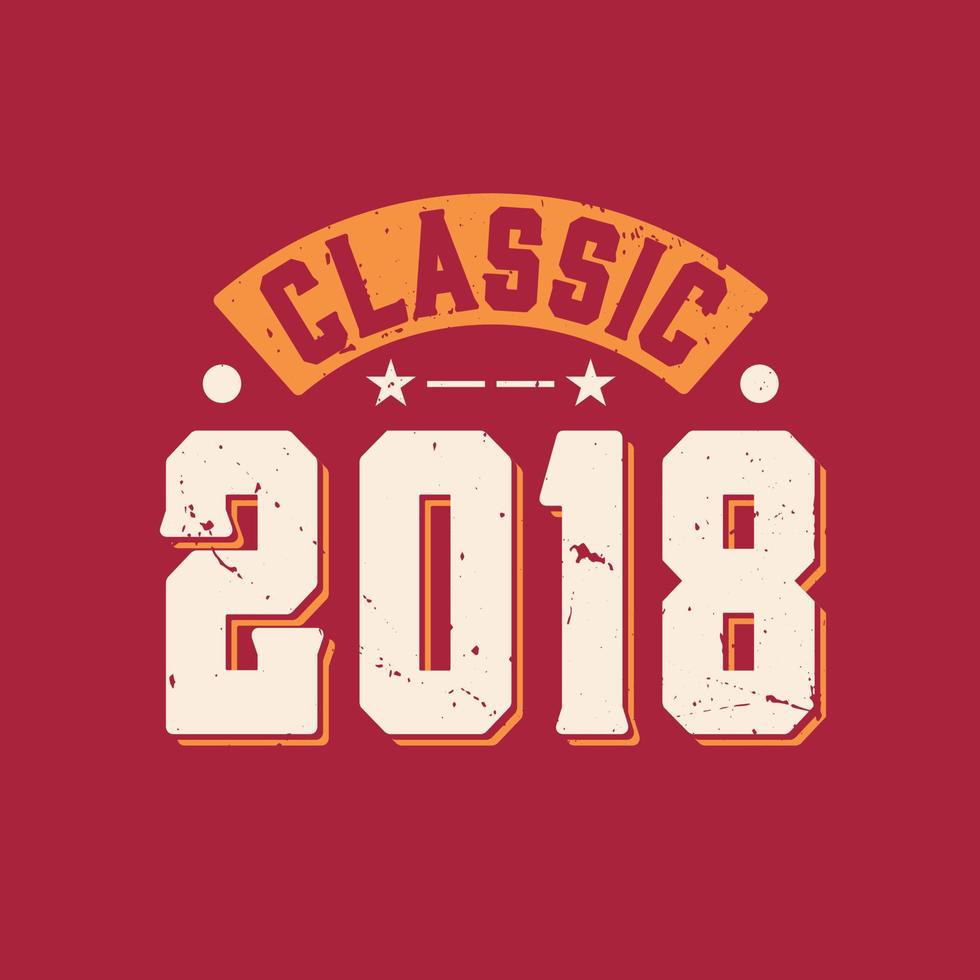 klassisk 2018. 2018 vintage retro födelsedag vektor