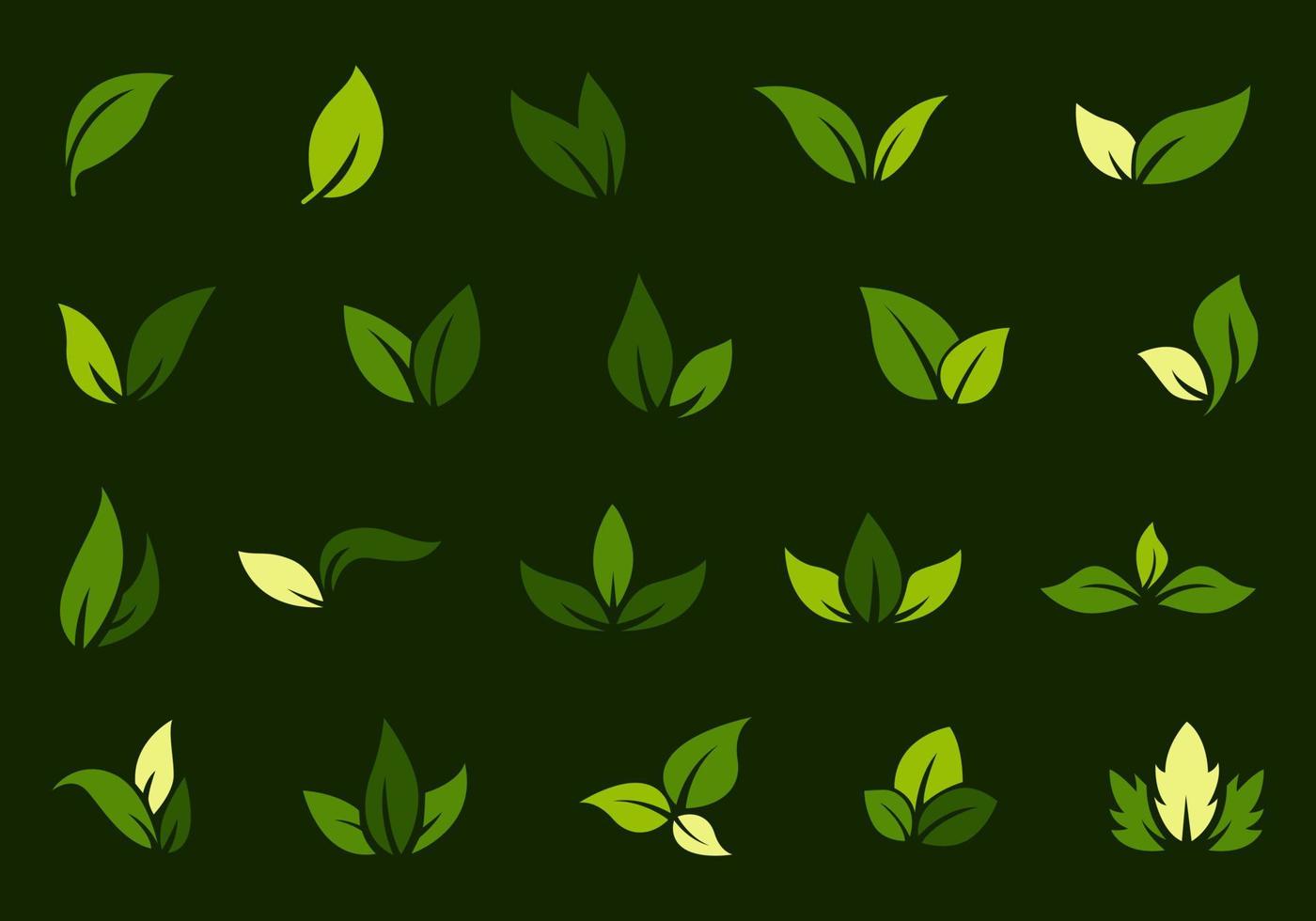 Logo des grünen Blattes. Ökologie-Natur-Element-Vektor-Symbol. öko vegan bio. Vektor-Illustration vektor