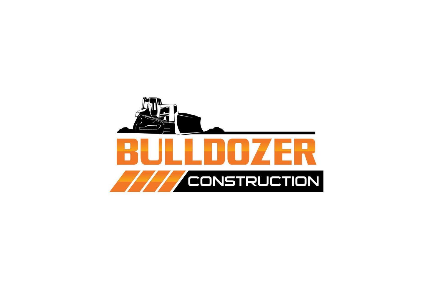 bulldozer logotyp mall vektor. tung utrustning logotyp vektor för byggföretag. kreativ grävmaskin illustration för logotyp mall.