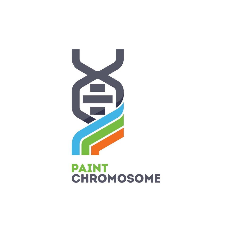 Malen Sie das Chromosomenlogo vektor