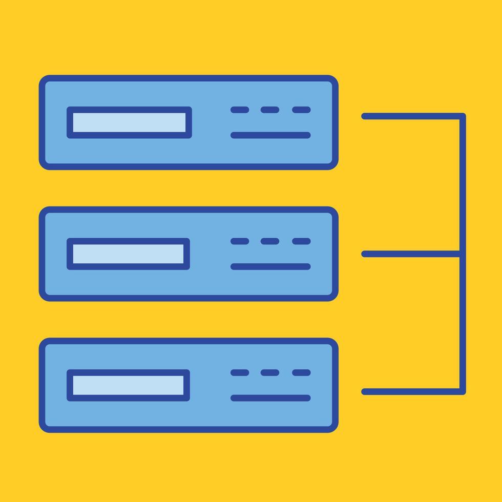 servernätverksvektorikon som enkelt kan ändras eller redigeras vektor