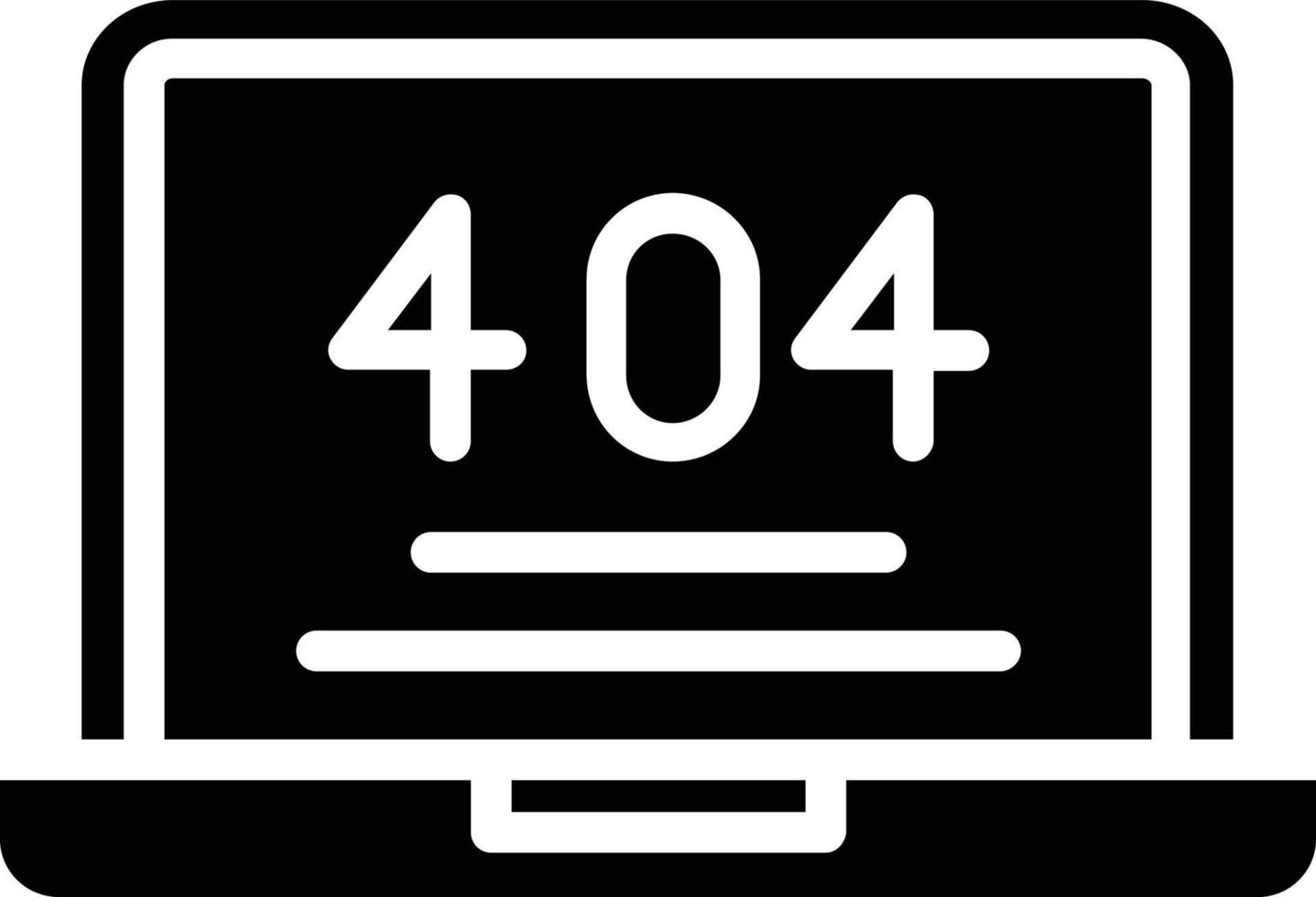 404-Fehler-Glyphe-Symbol vektor