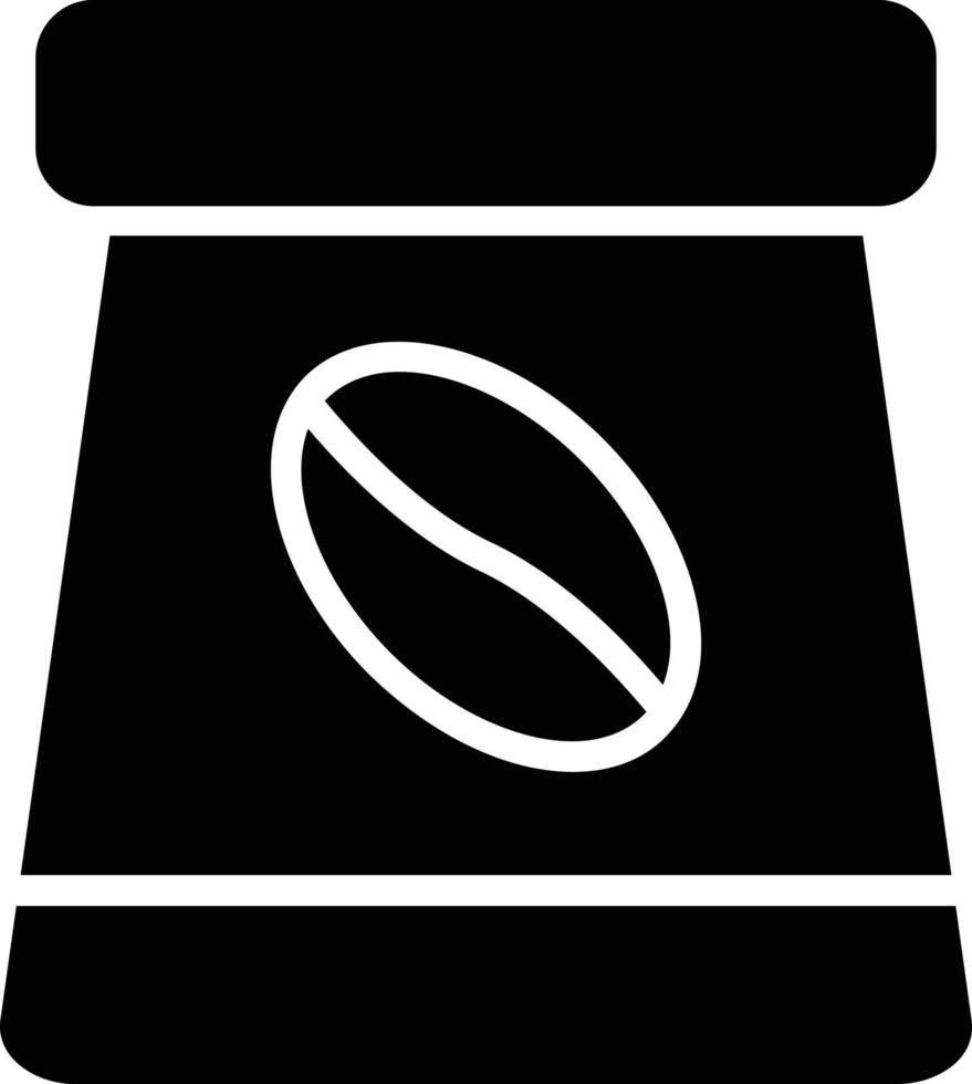 Bohnensack-Glyphe-Symbol vektor